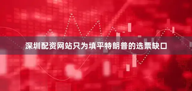 深圳配资网站只为填平特朗普的选票缺口