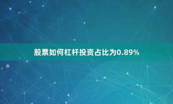 股票如何杠杆投资占比为0.89%