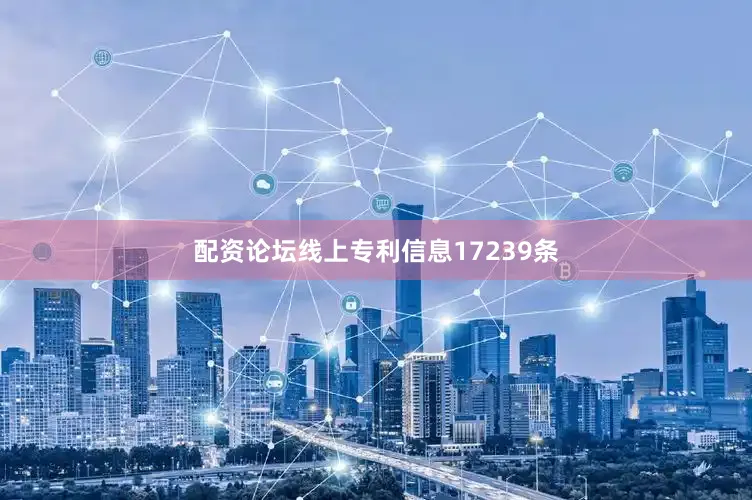 配资论坛线上专利信息17239条