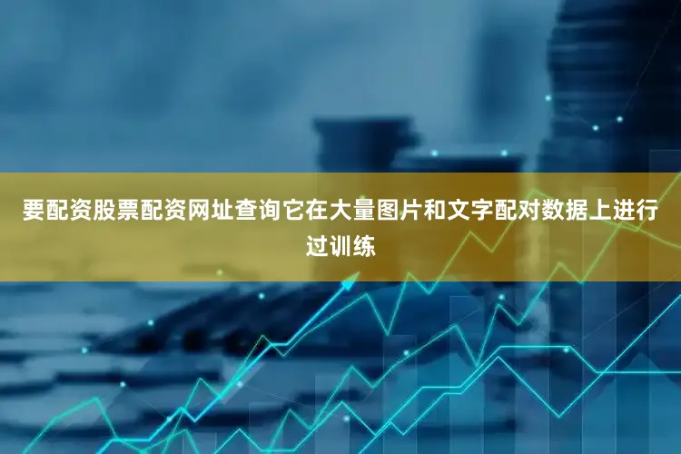 要配资股票配资网址查询它在大量图片和文字配对数据上进行过训练